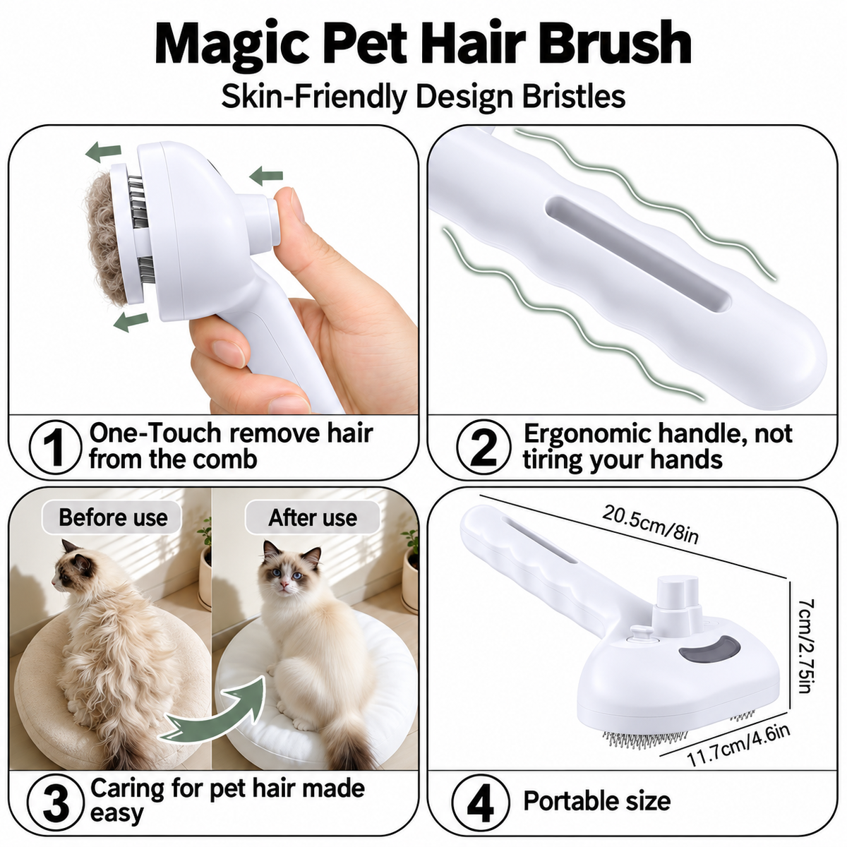 3 In 1 Pet  Electric Steamer Brush