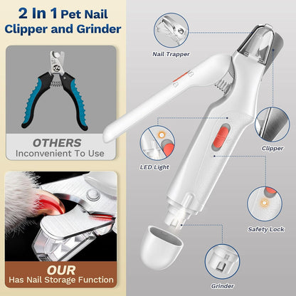 2-in-1 Pet Nail Trimmer & Grinder