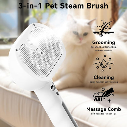 3 In 1 Pet  Electric Steamer Brush