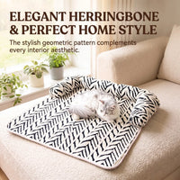 Dog Cat Couch Bed/Plush Pet Sofa Bed with Bolster/Non-Slip Furniture Protector Cover for Indoor Cats Small Dogs