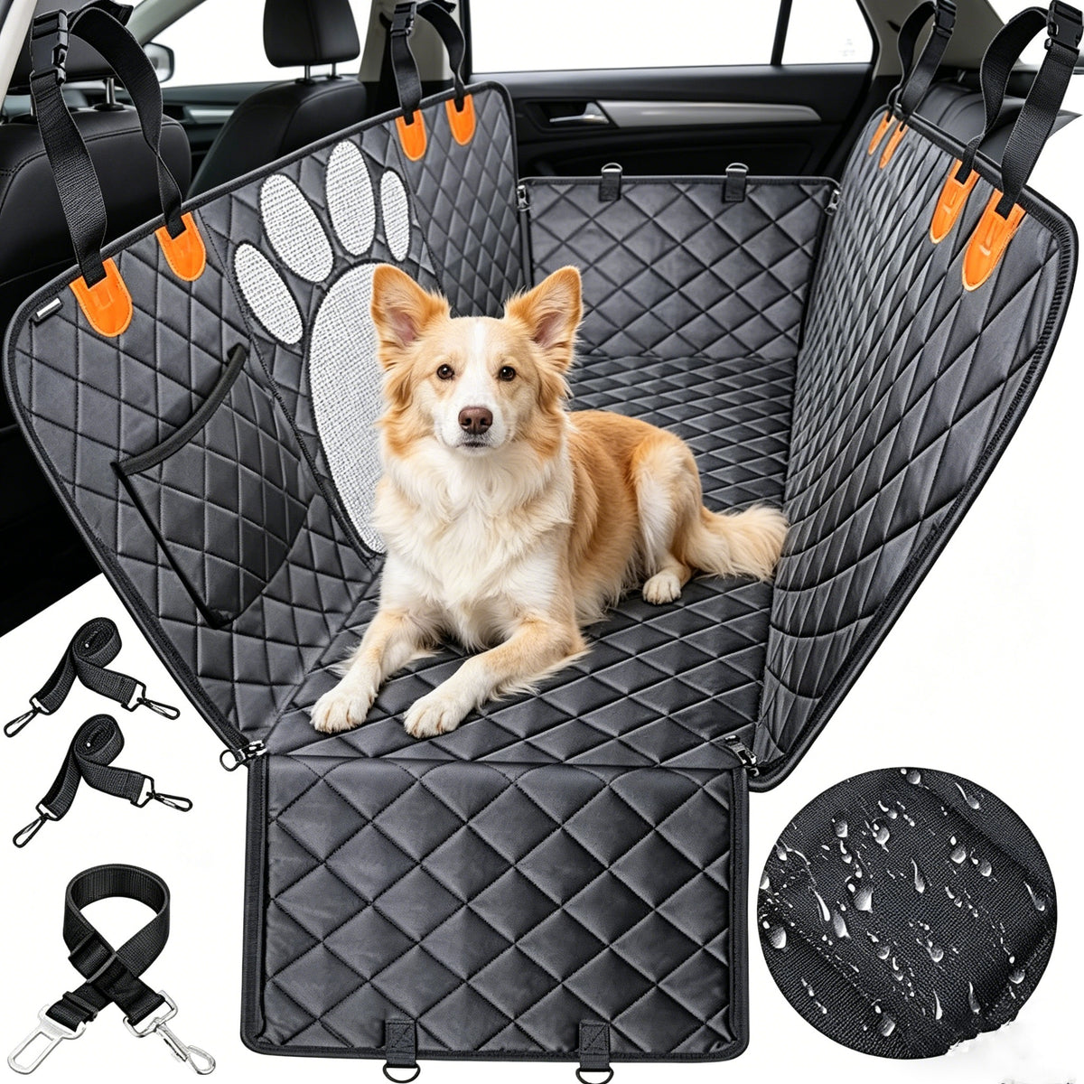 Heavy-Duty Waterproof Dog Car Seat Cover