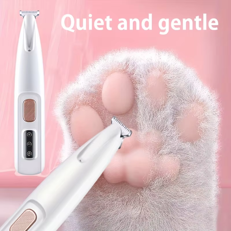 Low Noise Professional Pet Clipper Set, Including Beauty Clippers, USB Battery Powered, Suitable for Trimming Pet Paw Hair
