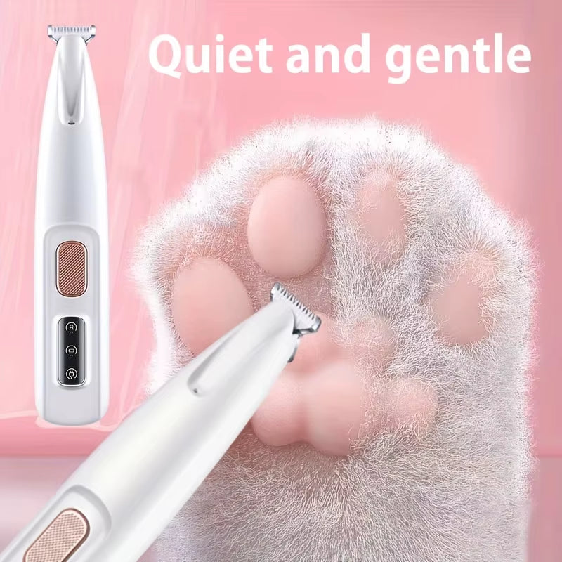 Low Noise Professional Pet Clipper Set, Including Beauty Clippers, USB Battery Powered, Suitable for Trimming Pet Paw Hair