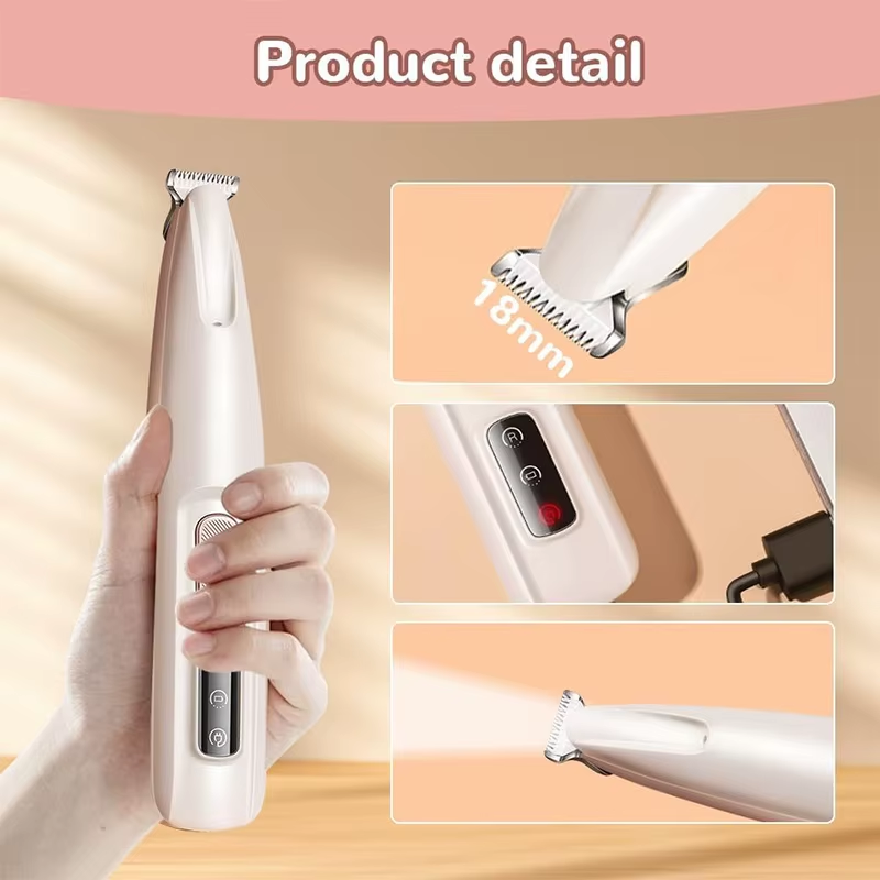 Low Noise Professional Pet Clipper Set, Including Beauty Clippers, USB Battery Powered, Suitable for Trimming Pet Paw Hair