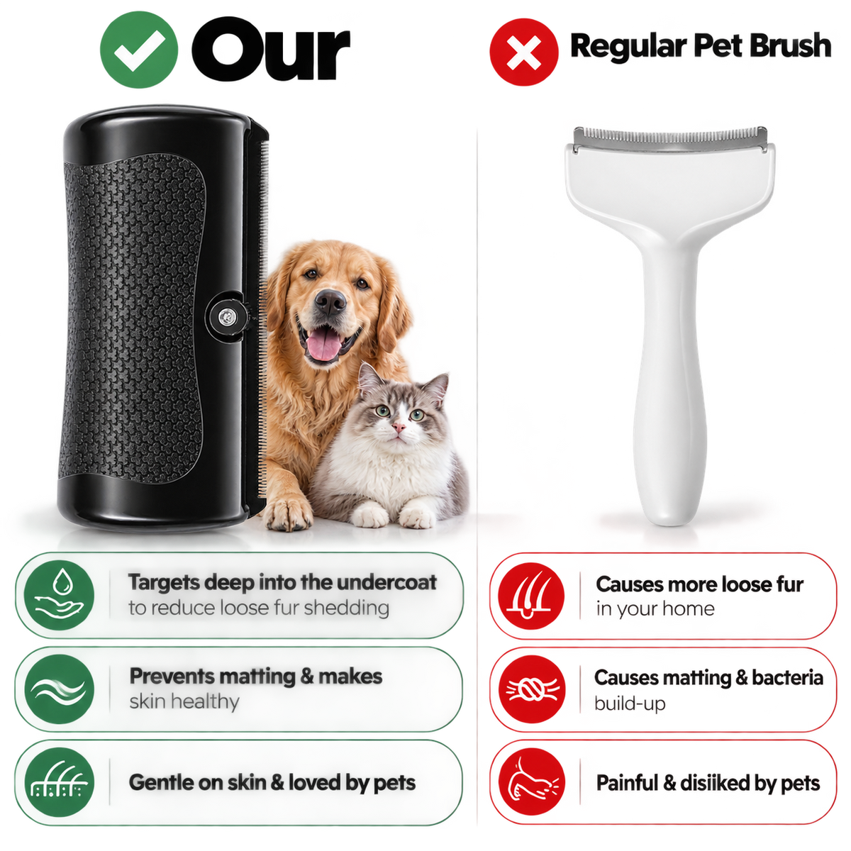 Deshedding & Grooming Brush