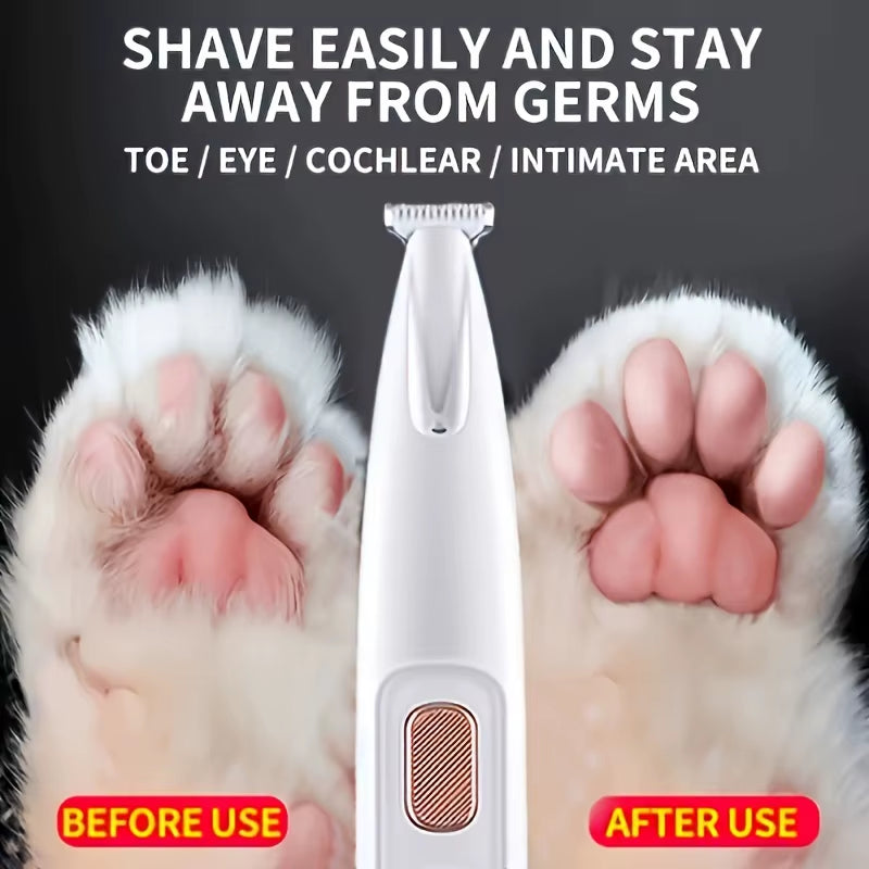 Low Noise Professional Pet Clipper Set, Including Beauty Clippers, USB Battery Powered, Suitable for Trimming Pet Paw Hair
