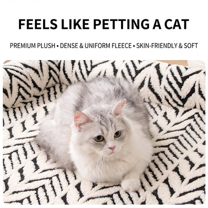 Dog Cat Couch Bed/Plush Pet Sofa Bed with Bolster/Non-Slip Furniture Protector Cover for Indoor Cats Small Dogs