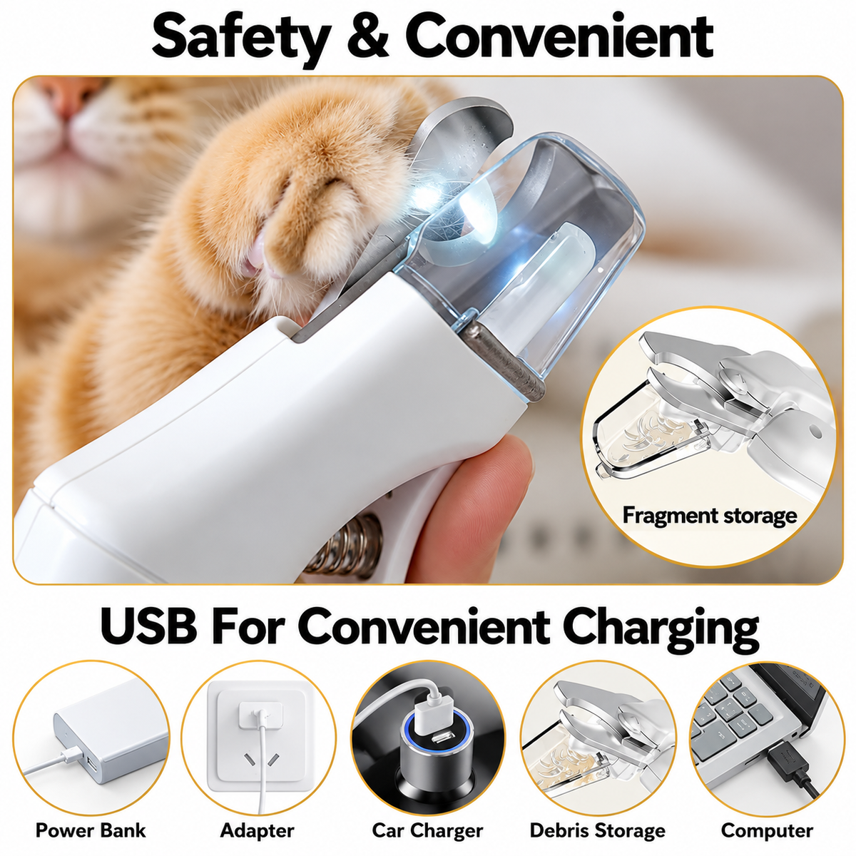 2-in-1 Pet Nail Trimmer & Grinder